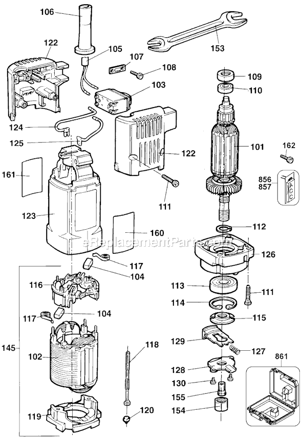 Page A Diagram and Parts List for 3280 Type 1 Black and Decker Router